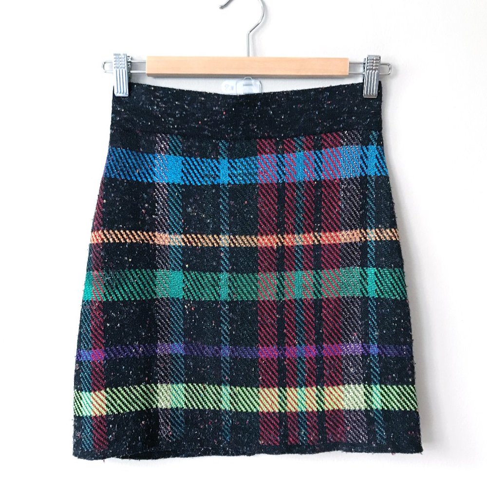 Cecilia Prado Confetti Plaid Sweater Mini Skirt - Picture 2 of 8